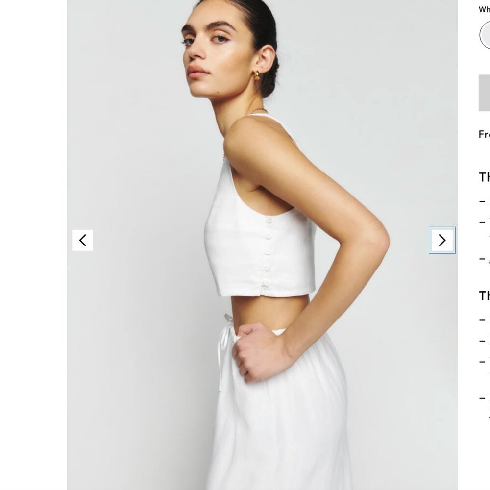 NWT Reformation Amir Linen Two Piece Coord - Picture 2 of 3